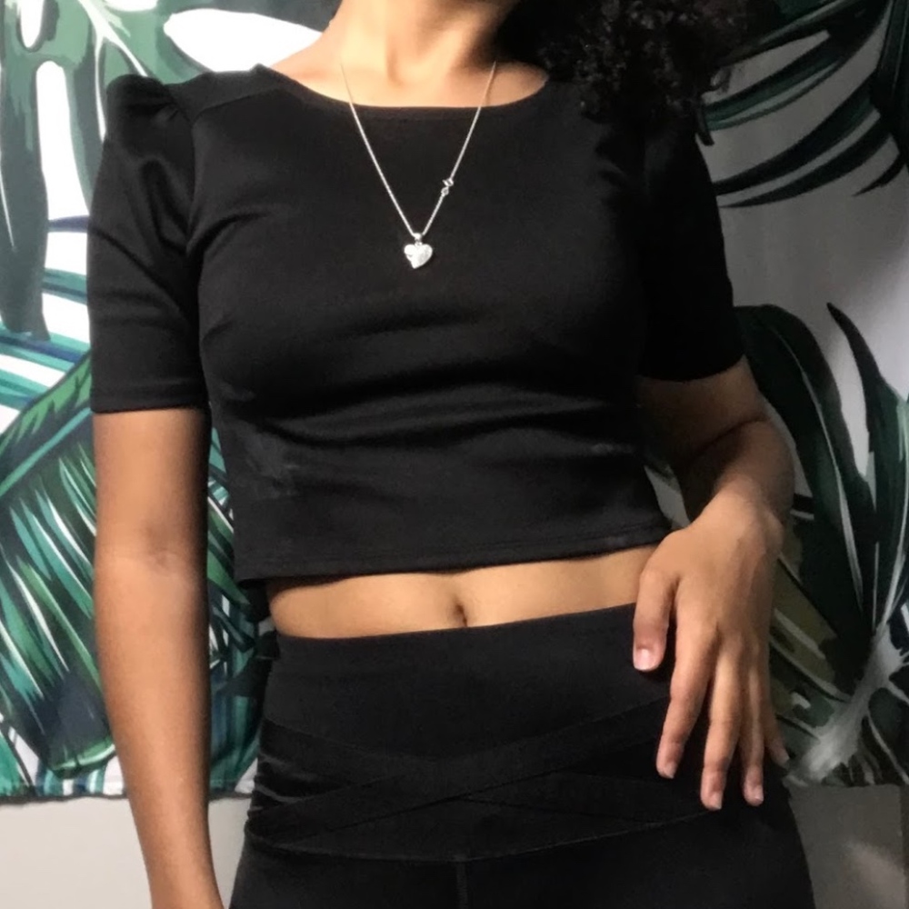 Black crop top